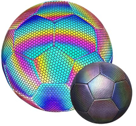 Générique Blinkender Fußball, reflektierender Fußballball, leuchtendes Fußballspielzeug, das im Dunkeln leuchtet, für Nachtspiele und Training