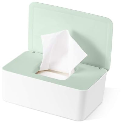 Feuchttüchter Box,Kunststoff Feuchttücher Spender, Aufbewahrungsbox für Feuchttücher,Servietten Box mit Deckel,Tissue AufbewahrungskofferToilettenpapier Box,Baby Tücher Fall