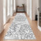 SHACOS Kurzflor Teppich Läufer Flur 80x200 cm Grau Flurteppich Läufer Lang Flauschiger Teppichläufer Flur rutschfest, Küchenteppich Waschbar, Langer Teppich Läufer für Flur, Küche, Schlafzimmer