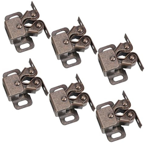 HOUDERCO 6pcs Wardrobe Door Buckle Cupboard Door Catch Cabinet Latches Easy Installation