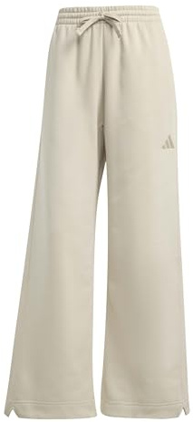 adidas Women's All SZN Fleece Loose Wide Leg Pants, Crystal Linen, S