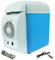Refrigerador para auto de 12 V, capacidad de 7.5 L, enfriador eléctrico para auto, mini refrigerador enchufable con calefacción/refrigeración para, con ranuras para portavasos