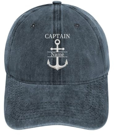 VWCSDSCS Personalisierte Baseballkappe mit Bootsnamen für Bootsfahrt, See, Kreuzfahrt, Bootsliebhaber, nautischer Hut, Anchor Baseball Cap-3, Einheitsgröße
