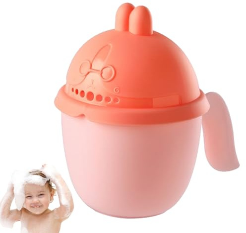 Haarwaschbecher für Babys – Shampoo mit 7 Wasserlöchern, ergonomischer | Waschbecher | weicher Badespülbecher für und Mädchen
