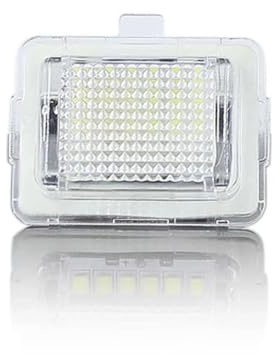 Chwueeb Number Plate Lamp For Benz W204 W212 C207 C216 W221 Car Flashing Error Free SMD LED Number License Plate Light Car License Plate Lights(1PC)