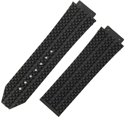 ROUHO 26 x 19mm Silikon Uhrenarmband Ersatz Kautschuk Uhrband Zubehör für Hublot Big Bang