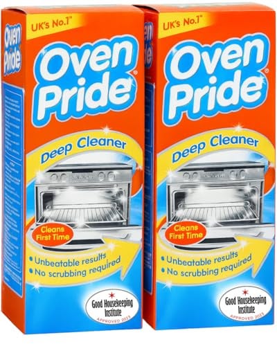 2 x Oven Pride | Oven Cleaner - 500ml Complete Oven Cleaning Kit with Safety Gloves & Cleaning Bag - Cleans First Time - Oven Cleaner Heavy Duty - Degreases Oven Without Scrubbing (Pack of 2)