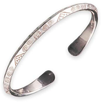 Fly Style Damen Armreif 925 Silber - Offene Armspange mit Ornamenten