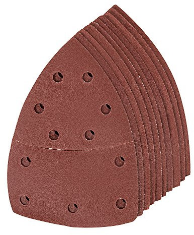 Silverline Tools 698891 Hook & Loop Multi-Sander Sheets 102 x 62mm, 93mm 10pk - Red
