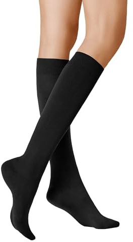 KUNERT Damen Kniestrümpfe Sensual Cotton weich 130 Den