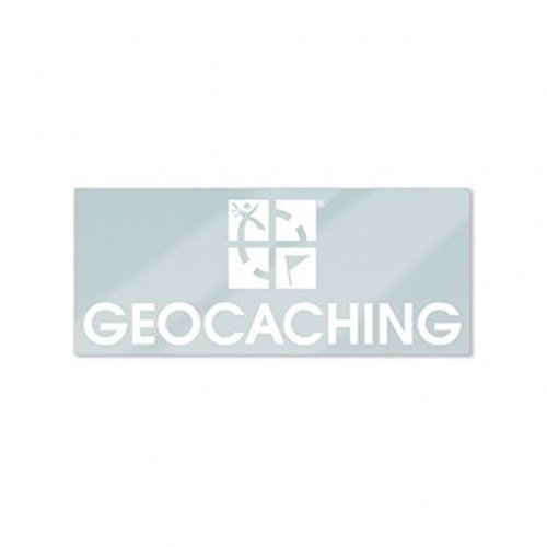 GEO-VERSAND Geocaching Logo - Statischer Autoaufkleber Nicht Trackbar, weiß, 10891