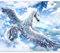 murando - Vlies Fototapete Pegasus 300x210 cm - Foto Tapete Schlafzimmer Wohnzimmer Moderne Vliestapete XXL Wandtapete Motivtapeten Bildtapete 3d Effekt Wand Dekoration - Fantasie g-C-0068-a-b