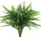 NAHUAA 4Pcs Artificial Fern Outdoor Faux Plants Fake Boston Fern Plants Plastic Greenery Bushes Shrubs for Patio Basket Pot Hanging Garden Planter Indoor Outdoor Filler Home Kitchen Table Decor