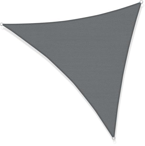 SUNNY GUARD Voile d'ombrage Triangulaire 3x3x3m HDPE Respirant Toile Ombrage Une Protection des Rayons UV pour Patio Jardin, Terrasse,Extérieur,Balcon, Gris Anthracite
