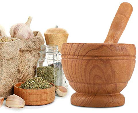 Juego de mortero y pilón, juego de mezcla manual de amoladora, Especias Juego de Mortero, Juego de Mortero Tazón de Molienda, herramienta de cocina para el hogar y la cocina