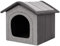 Hundehütte Hundehöhle Hundebett Hundehaus Katzenhöhle Tierbett XXL - 70x60 cm hellgrau mit Graphit