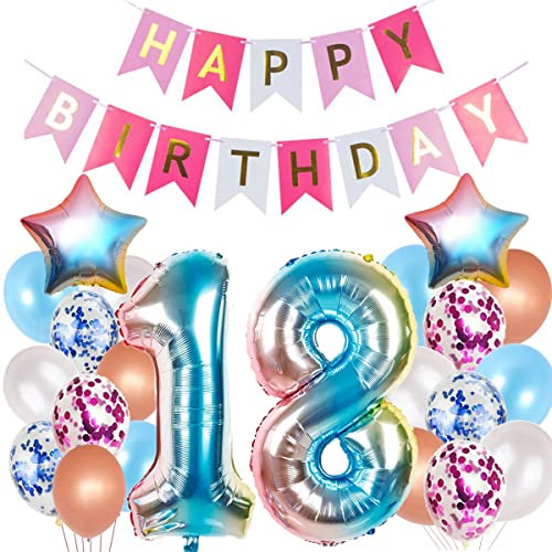 Luftballons 18 Geburtstag Dekoration mädchen rosa,ballon 18.Geburtstag deko für mädchen,deko 18 Geburtstag deko mädchen 18.geburtstag deko mädchen 18 Geburtstag Geburtstagsdeko 18 jahre Mädchen