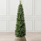 Christow Frosted Pencil Christmas Tree 5ft, Artificial Slim Snowy Spruce, Indoor Home Xmas Decoration, Natural Looking Dual Tone PVC Needles, Easy Assembly with Stand (tree skirt not included)