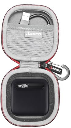 RLSOCO Tasche für Crucial X9/X10 Pro/X10/X9 Pro/X6 Portable SSD 1TB/2TB/4TB/500GB/6TB/8TB - Koffer für Crucial X9 Pro für Mac