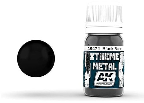 AK Interactive Xtreme Metal Black Base (30ml) Paint for Metal