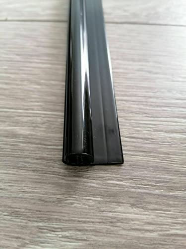 KederUk Campervan Motorhome Caravan Awning Rail C Channel Powder Coated (Deep Black, 100 cm)