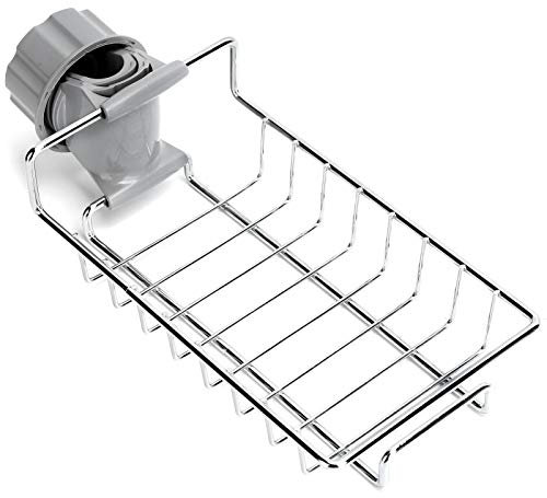 Soporte de Esponja de Cocina de Acero Inoxidable, Cesta Colgante de Grifo de Almacenamiento, Soporte de Esponja de Fregadero de Cocina para Esponjas, Lavadora, Secadora, Jabón, Líquido para Lavar Plat