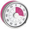 TimeTex Zeitdauer-Uhr Automatik Compact - mit pinker Scheibe - mit Magnet - zeigt Restzeit an - Durchmesser 78 mm - läuft ohne Batterien - 61964