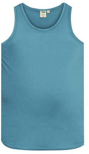 D555 Mens Adults Fabio Plain Muscle Vest Teal 8XL