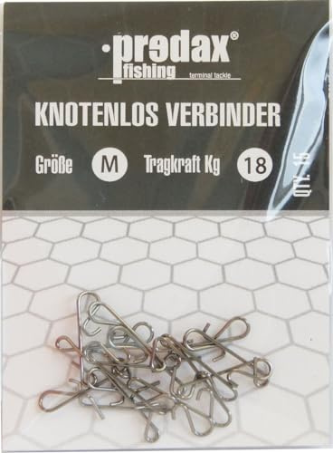 Predax Knotenlos Verbinder schwarz - 15 Knotenlosverbinder