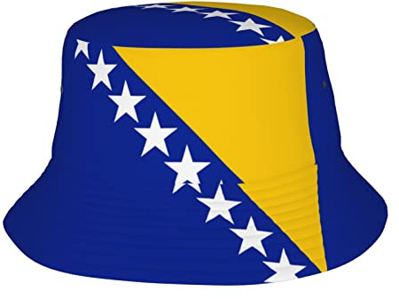 Flagge von Bosnien und Herzegowina Hüte Unisex Fashion Sun Cap Packable Outdoor Fisherman Hat Sports Vacation Headwear
