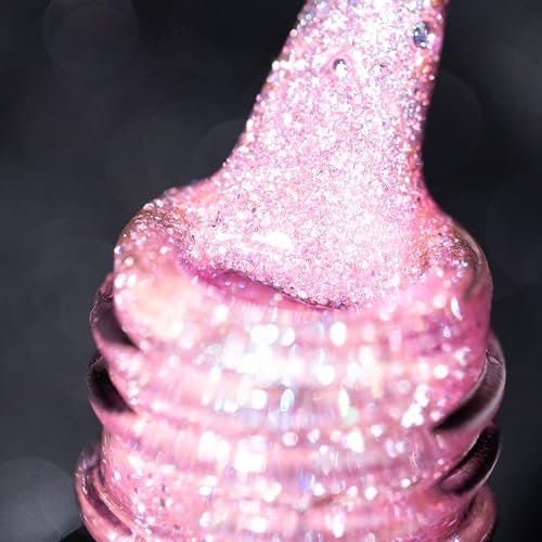 BURANO Reflektierender UV-Nagellack 7.3ml, Diamond Nail Glitter Gel Polish, Sparkly Sommer Herbst Farbe, Holografischer Glitter (JL5)