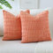JOTOM 2er Set Kordsamt Weicher Kissenbezüge Moderne Kissenhüllen Dekorative Sofakissen Dekokissen Zierkissenbezug für Wohnzimmer Sofa Schlafzimmer Orange Rosa 50x50 cm