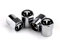 4pcs Auto-Reifen Ventilklappe Auto Reifen Staubstange Deckel mit Kennzeichen Kennzeichen Wasser und Staub Allgemein geeignet für alle Autos (fit Tesla Silber)