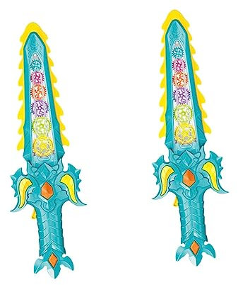 Toyvian 2st Zahnrad Led-leuchtschwerter Abenteuer Kid Wars Schwerter Elektronisches Spielzeug Leuchtschwerter Spielzeug Kriege Führte Lichtschwert Kind Abs Fackel Cosplay