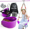 Zip ine Kit for Kids Outdoor,Stainless steellackline Pulley Slider with Swing seat Zip line,Kids Zipline kit for Backyard with 60ft Ninja Slackline Slackline Zipline