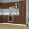 Homgoday Hängeschrank Wandschrank HängendKüchenhängeschränke Küche Schrank Einbauküche Küchenzeile Küchenmöbel Oberschrank Küchenschrank Glas Braun Eichen-Optik 60x31x60 cm Holzwerkstoff