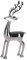 EGLO LIVING Deko Rentier Baligian, Weihnachtsdeko Fensterbank Wohnzimmer, Weihnachtsfigur Hirsch REH, Tischdeko Weihnachten aus Metall in Chrom, H 36,7 cm