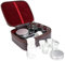 Trinity Church Supply Portable Communion Set with 4 Glass Cups and Velvet-Lined Case, Convenient Travel Design for Religious Ceremonies