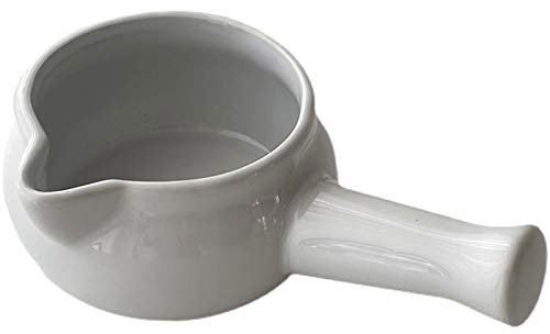 Mug Simple Shape White Handle Milk Cup Household Seasoning Pot Coffee Milk Pot Ceramic Breakfast Jam Cup Oatmeal Yogurt Pot 170ml Ceramic Creamer Pitcher Gravy Sauce Boat Cups Set