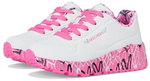 Skechers 314976L Schnürhalbschuhe Sportboden Mädchen Gr.39, Weiß