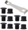 Kit Monoplato Mtb Tornillos Plato Bicicleta Aleación Aluminio Doble Platos Chainring Bolts con Llave Fija para Bicicleta de Carretera, Bicicleta de montaña