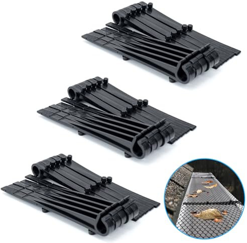 Air Jade Clip Fixed Hooks for Plastic Mesh Gutter Guards, Pack of 30 Clip Fixing Hooks Spare Installation Accessory, Fit 4, 5, 6 Plastic Gutter Guards, Easy Installation