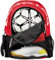 MONTALMO Rucksack für Basketball, Voley, Handball, mit Schuhfach und Ballfach, Sportrucksack für Jungen, Mädchen (Rot/Schwarz)