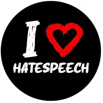 Sammys Shirt Store I Love hatespeech Aufkleber 10 cm