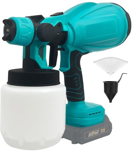 Cordless Paint Sprayer Compatible with Makita 18V Battery, Fence Paint Sprayer, 800ml Tank Electric Spray Gun for Home Interior and Exterior, Cabinets, House, Fence, Ceiling (Batteries Not Included)