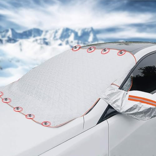 CWMMKL Windschutzscheibenabdeckung Auto für VW ID. Buzz ID.3 ID.4 ID.5, Magnetische Frontscheibenabdeckung Winter Frost Staub Wasserbeständig