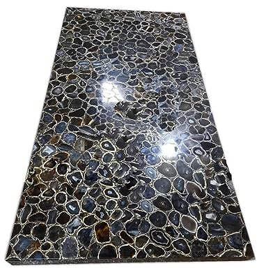 Schwarzer Achat-Esstisch mit königlichem Look Achat Epoxy Wohnzimmertisch für Haus und Hotel Dekor 91,4 x 91,4 cm