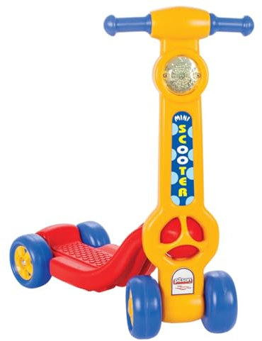 Lemodo Kinder-Roller gelb mit 3 Rädern – Scooter für Kleinkinder ab 2 Jahre, robuster Tretroller aus Kunststoff, Leichter Kleinkinderroller für sicheren Fahrspaß