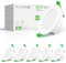 ALUSSO LED Einbaustrahler 230V Flach IP44, 4W LED Spots 280LM, Kaltweiß 6500K Einbauleuchten, 30mm Ultra Flach, Einbauspot Loch 55-68mm, Deckenspots für Badezimmer Küche Wohnzimmer, 6er Set