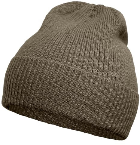 Apikuna® Alpaka Wollmütze aus 100% feinster Baby Alpaka Wolle (Beige) – Gestrickte Mütze für Damen & Herren – Warm, weich und atmungsaktiv für Herbst & Winter